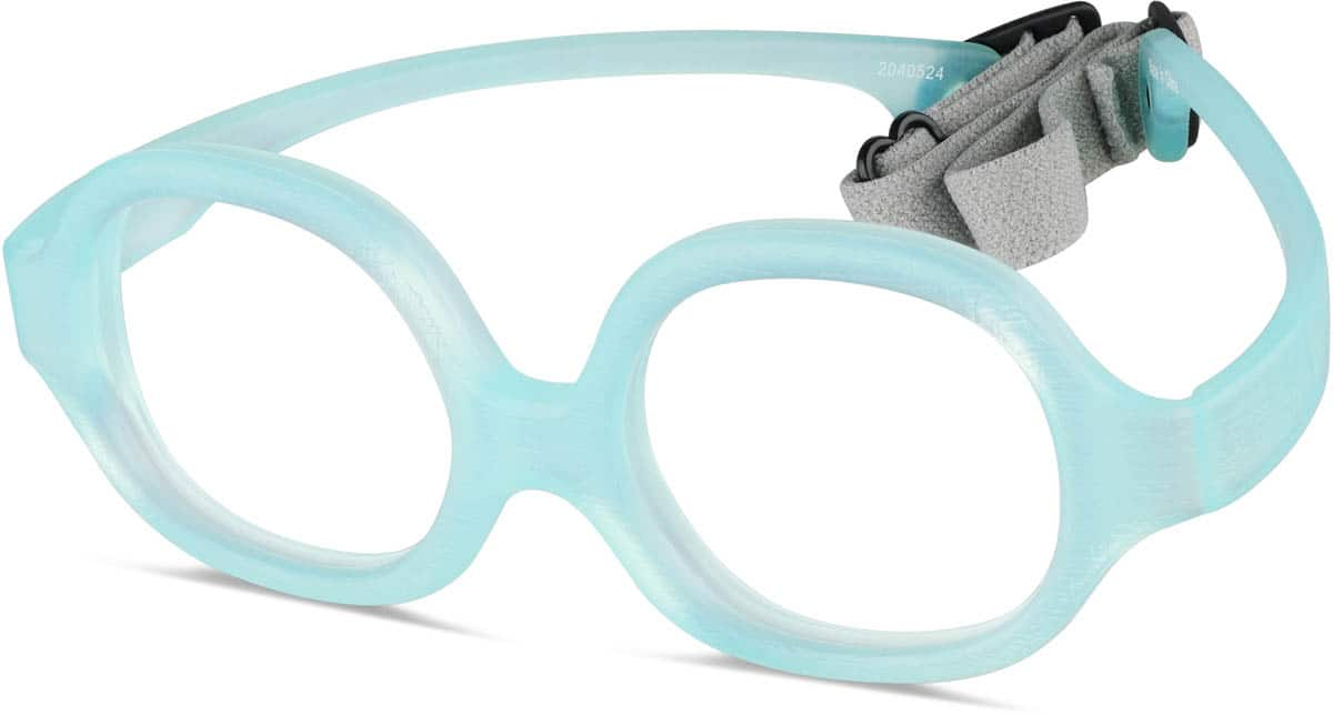 Angle view of Kids' Square Glasses 2040524 in Blue