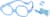 Angle view of Kids' Flexible Square Glasses 2040616 in Blue thumbnail