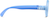 Side view of Kids' Flexible Square Glasses 2040616 in Blue thumbnail