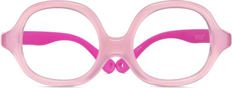 Pink Kids' Flexible Square Glasses