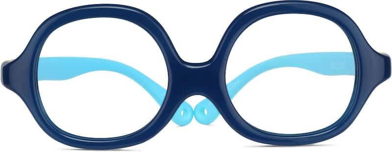 Blue Kids' Flexible Square Glasses