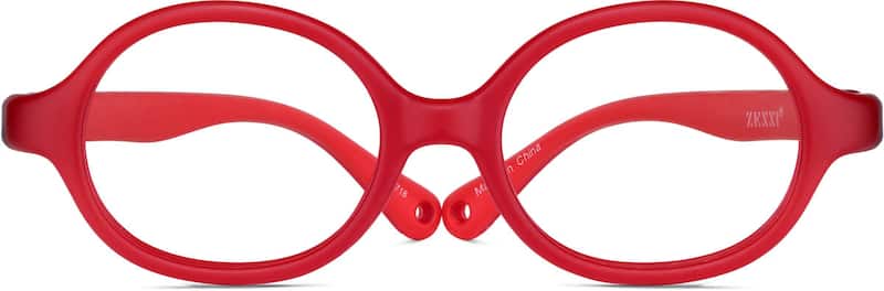 Red Kids' Flexible Oval Glasses