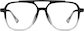 Front view of Aviator Glasses 2040821 in Black thumbnail