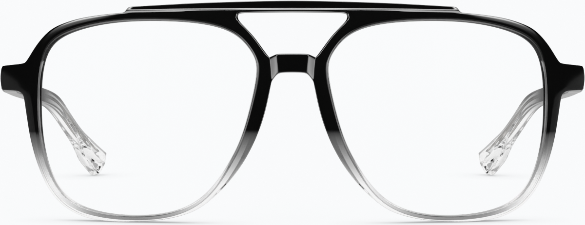 Front view of Aviator Glasses 2040821 in Black thumbnail