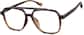 Angle view of Aviator Glasses 2040839 in Brown thumbnail