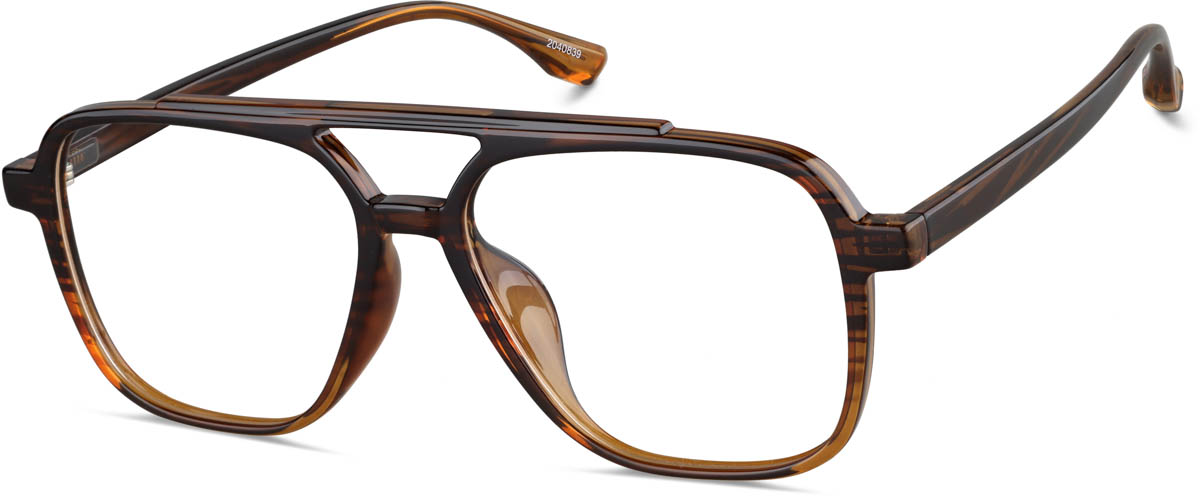 Zenni Aviator Prescription Glasses Pattern TR Full Rim Frame