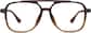 Front view of Aviator Glasses 2040839 in Brown thumbnail