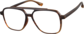 Angle view of Aviator Glasses 2040839 in Brown thumbnail