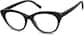 Angle view of Cat-Eye Glasses 2040921 in Black thumbnail