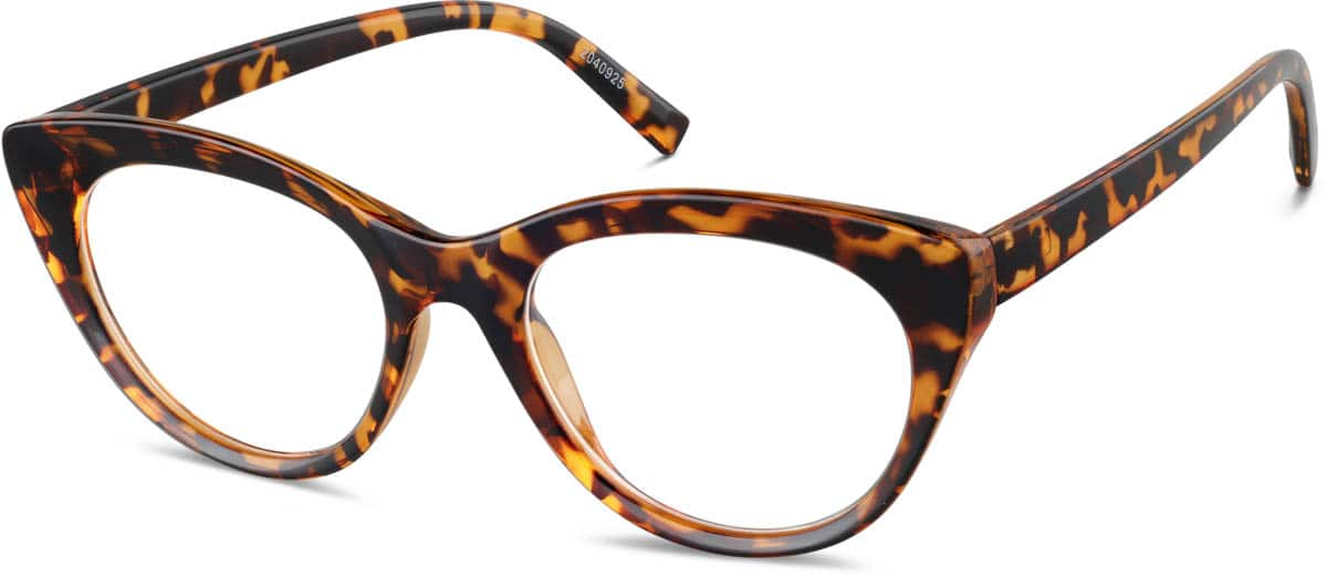 Angle view of Cat-Eye Glasses  2040925 in Tortoiseshell