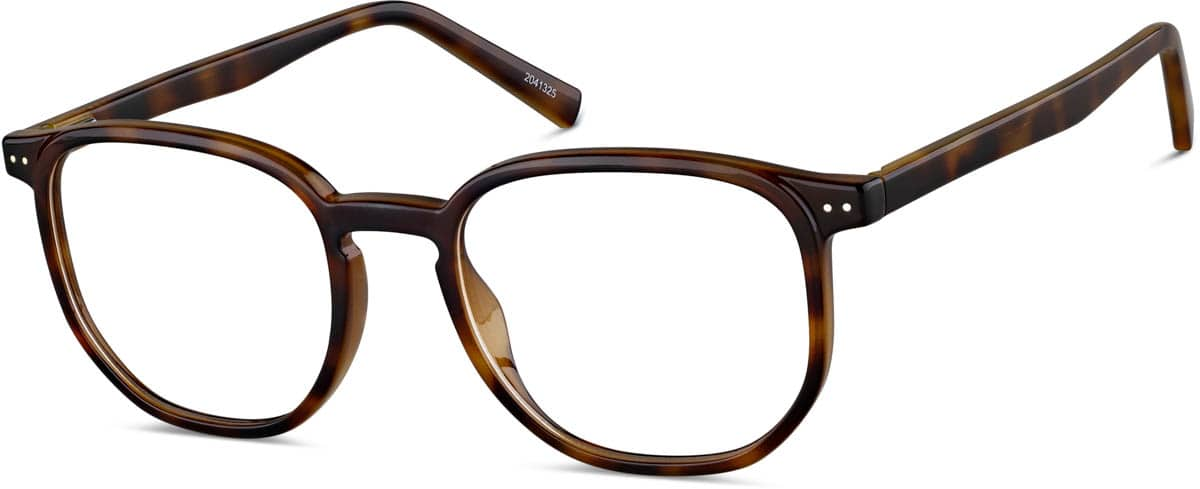 Angle view of Square Glasses 2041325 in Tortoiseshell