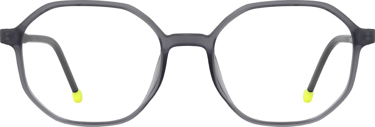 がお Gray Geometric Glasses #2042212 | Zenni Optical