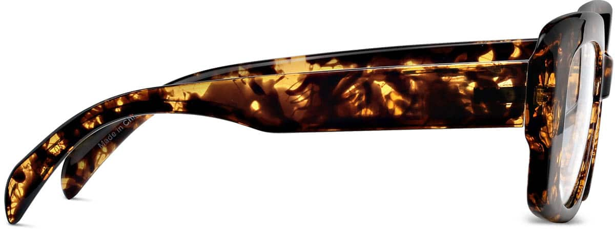 Side view of Rectangle Glasses 2042525 in Tortoiseshell