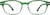 Front view of Rectangle Glasses 2042624 in Green thumbnail