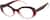 Angle view of Oval Glasses 2043018 in Red thumbnail