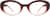 Front view of Oval Glasses 2043018 in Red thumbnail