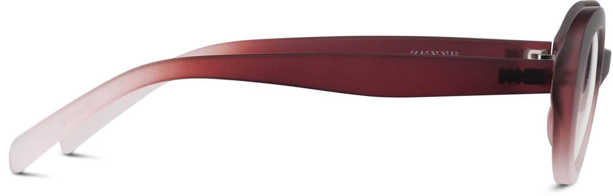 Side view of Oval Glasses 2043018 in Red