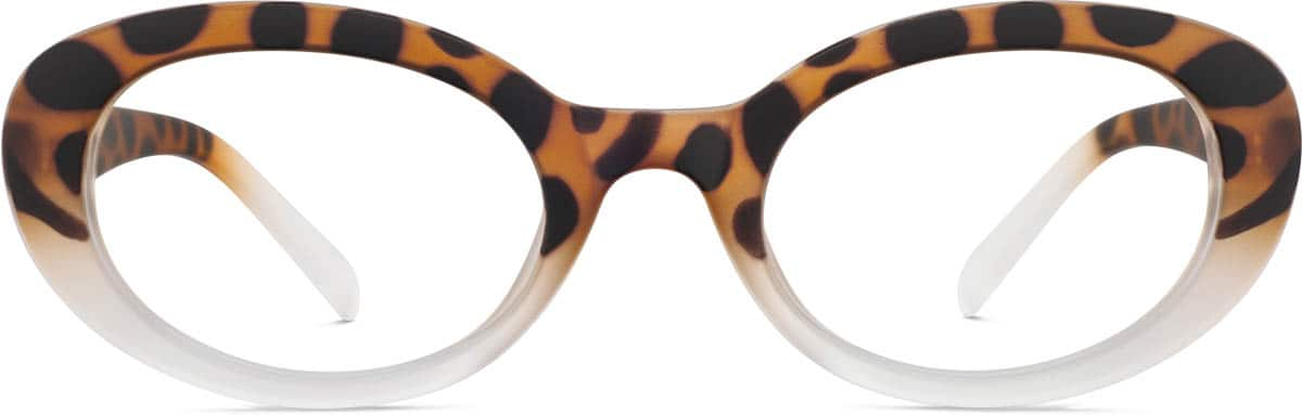 Front view of Oval Glasses 2043025 in Tortoiseshell