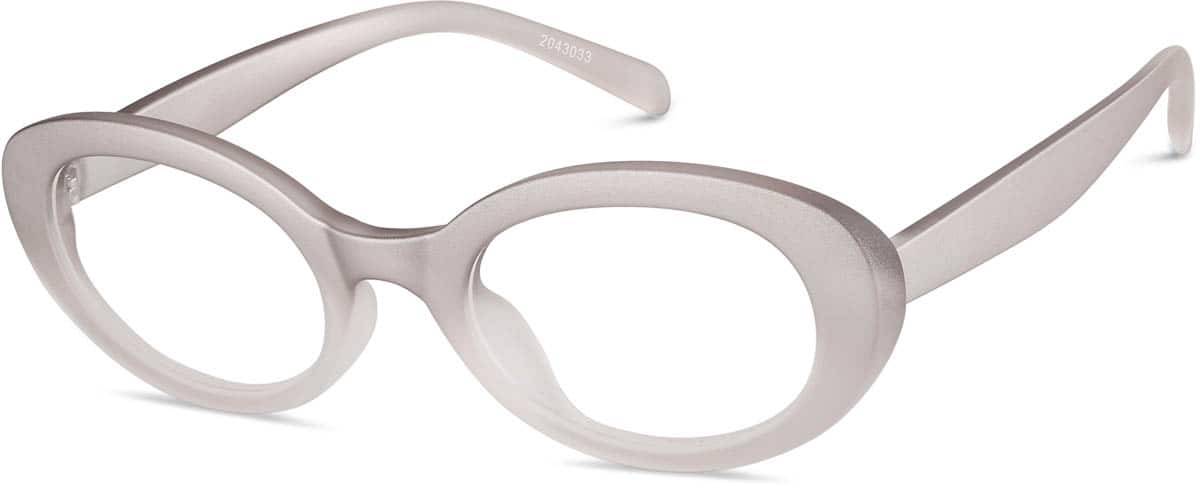 Angle view of Oval Glasses 2043033 in Cream