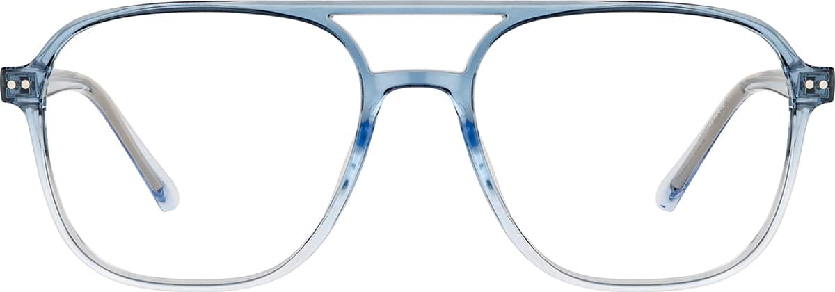 Front view of Aviator Glasses 2043816 in Blue