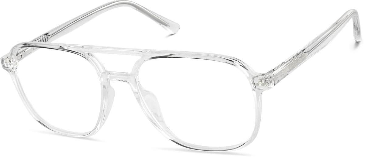 Angle view of Aviator Glasses 2043823 in Clear