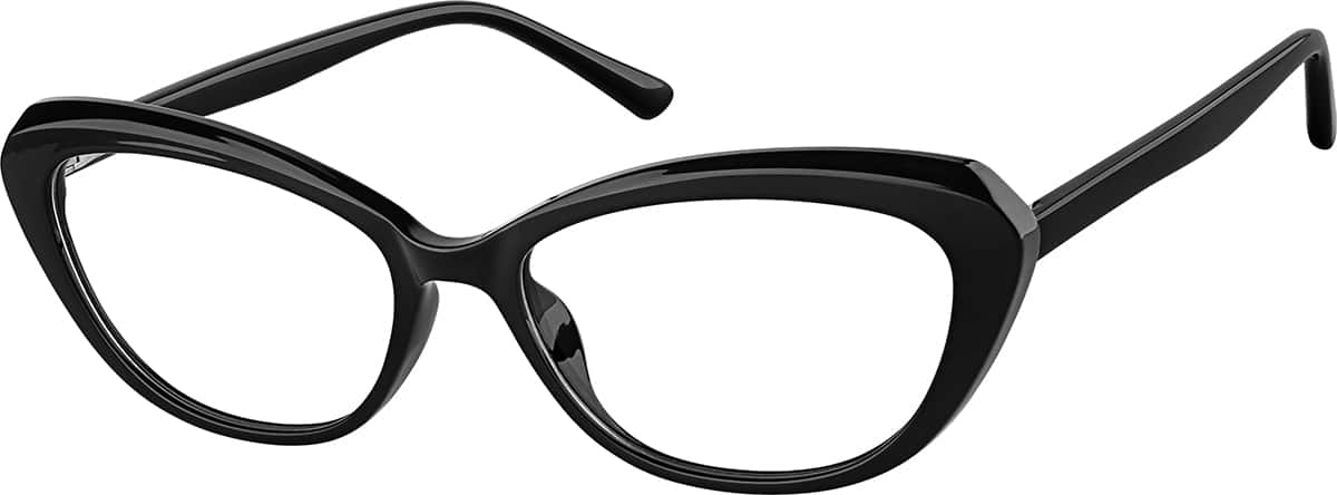 Angle view of Cat-Eye Glasses 2043921 in Black