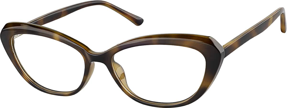 Angle view of Cat-Eye Glasses 2043925 in Tortoiseshell