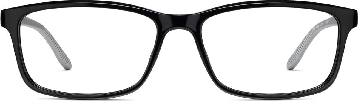 Zenni Aviator Sports Prescription Glasses Black Plastic Frame Full Rim