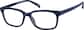 Angle view of Rectangle Glasses 2044316 in Blue thumbnail