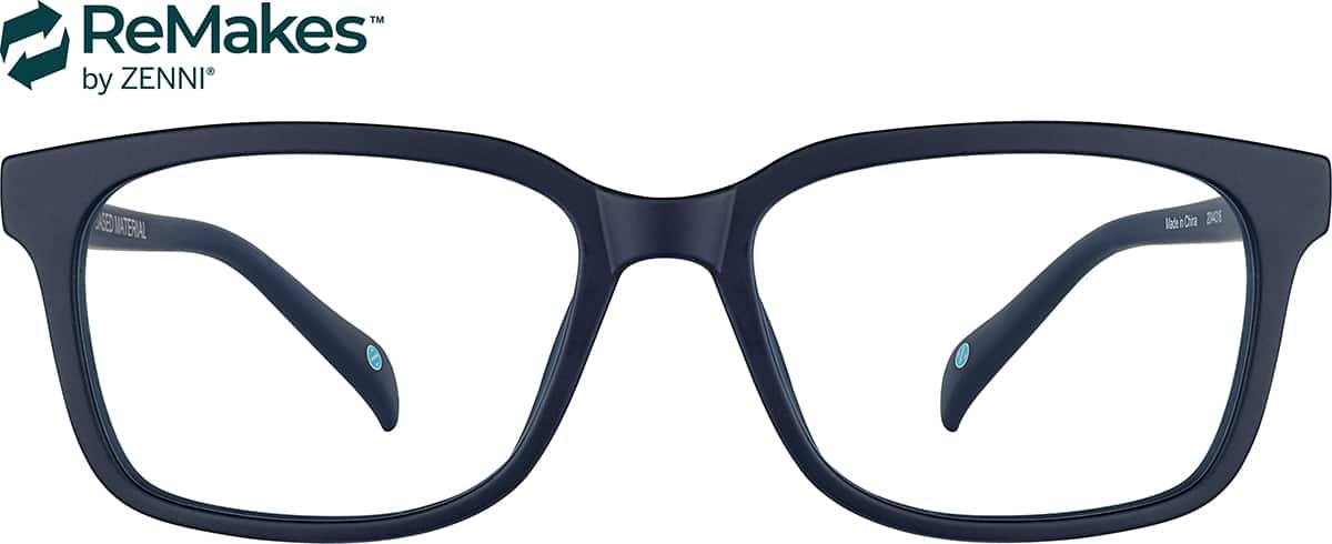 Front view of Rectangle Glasses 2044316 in Blue