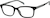 Angle view of Rectangle Glasses 2044321 in Black thumbnail