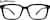 Front view of Rectangle Glasses 2044321 in Black thumbnail