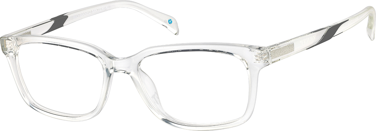 Zenni Rectangle Glasses Clear Bio-Based Full Rim Frame