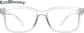 Front view of Rectangle Glasses 2044323 in Clear thumbnail