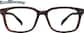 Front view of Rectangle Glasses 2044325 in Tortoiseshell thumbnail