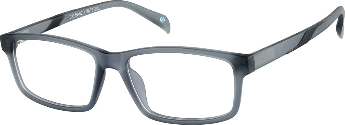 Angle view of Rectangle Glasses 2044412 in Gray