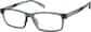 Angle view of Rectangle Glasses 2044412 in Gray thumbnail