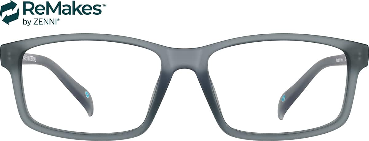 Front view of Rectangle Glasses 2044412 in Gray