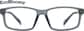 Front view of Rectangle Glasses 2044412 in Gray thumbnail