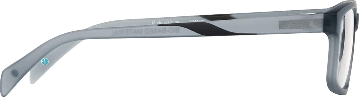 Side view of Rectangle Glasses 2044412 in Gray