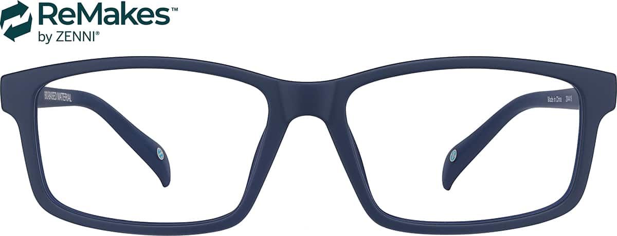 Front view of Rectangle Glasses 2044416 in Blue