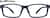 Front view of Rectangle Glasses 2044416 in Blue thumbnail