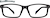 Front view of Rectangle Glasses 2044421 in Black thumbnail