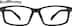 Rectangle Glasses 2044421 in Black