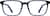 Front view of Rectangle Glasses 2044616 in Blue thumbnail