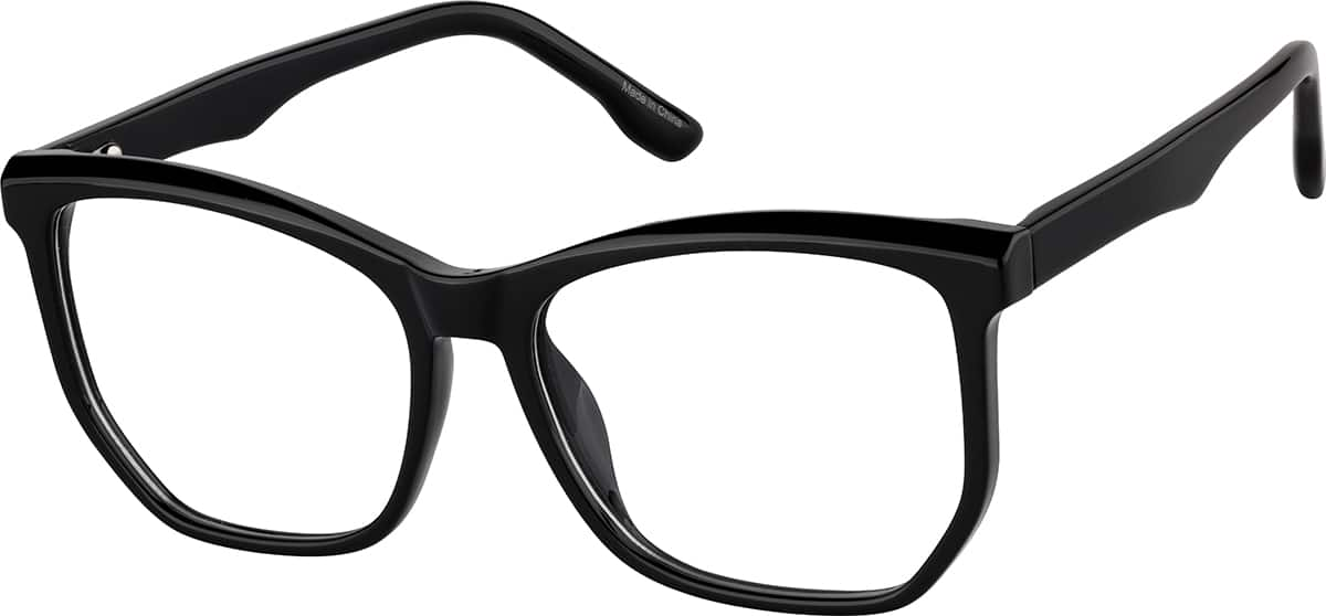 Angle view of Geometric Glasses 2044821 in Black