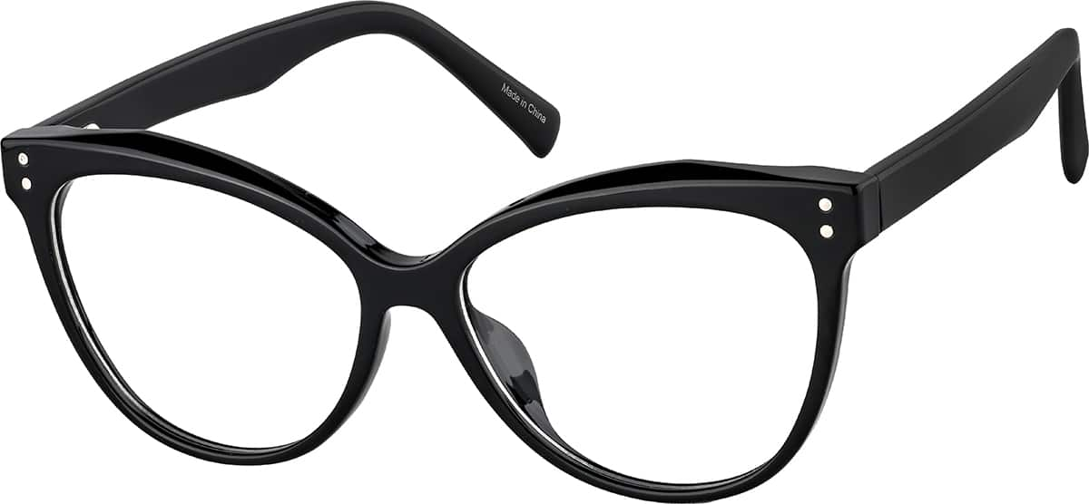 Angle view of Cat-Eye Glasses 2044921 in Black