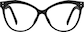 Front view of Cat-Eye Glasses 2044921 in Black thumbnail