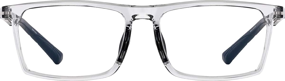 Front view of Rectangle Glasses  2045112 in Gray