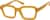 Angle view of Square Glasses 2045422 in Yellow thumbnail